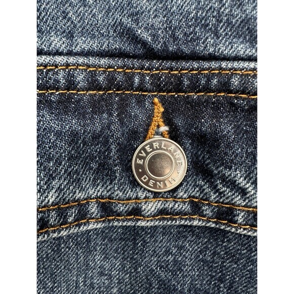 Everlane The Ranch Jacket in Denim  Size M EUC Cord collar button closure - Picture 5 of 11